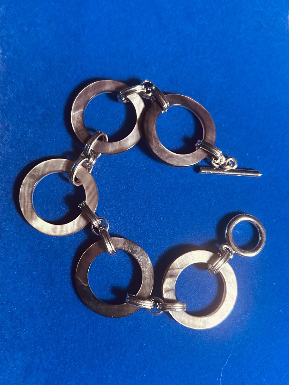 Silver-Tone Circular Link Bracelet - Women's Fashion Bracelet